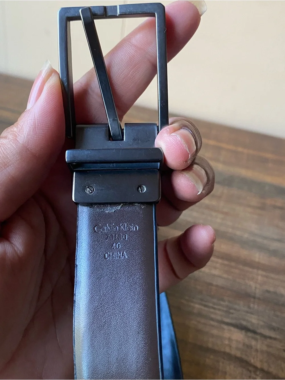 Calvin Klein Leather Belt, 36”